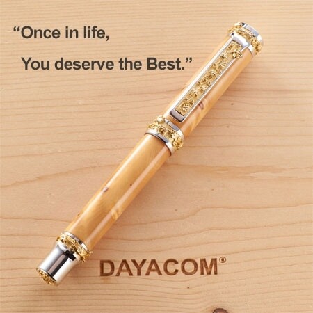 Dayacom Jr. Great Palace Vine 22K Gold &amp; Rhodium Rollerball Pen Kit