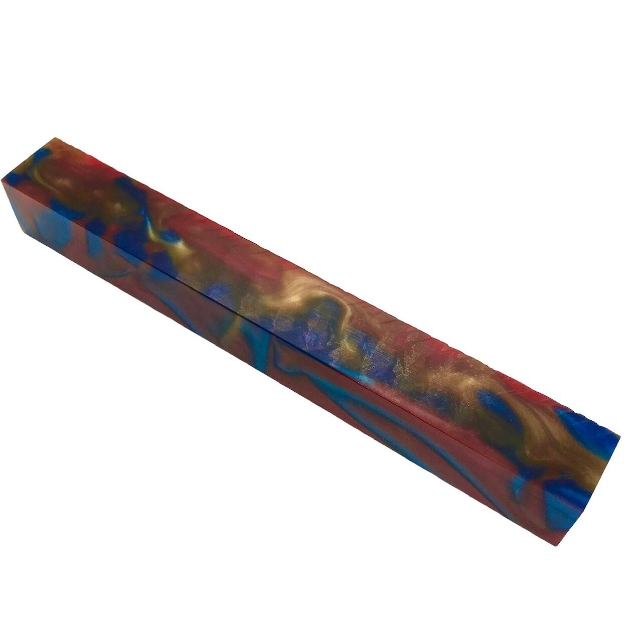 Red, Gold and Blue Acrylic Blank
