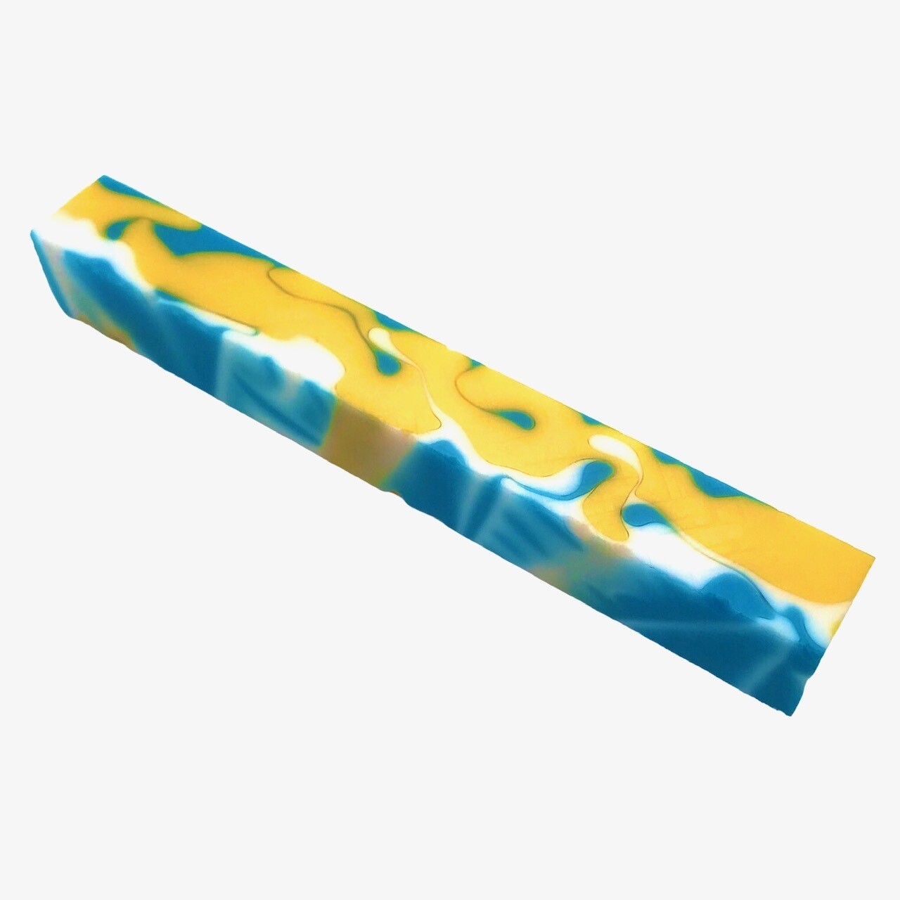 Blue, White and Yellow Acrylic Blank
