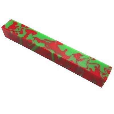 Red and Green Acrylic Blank