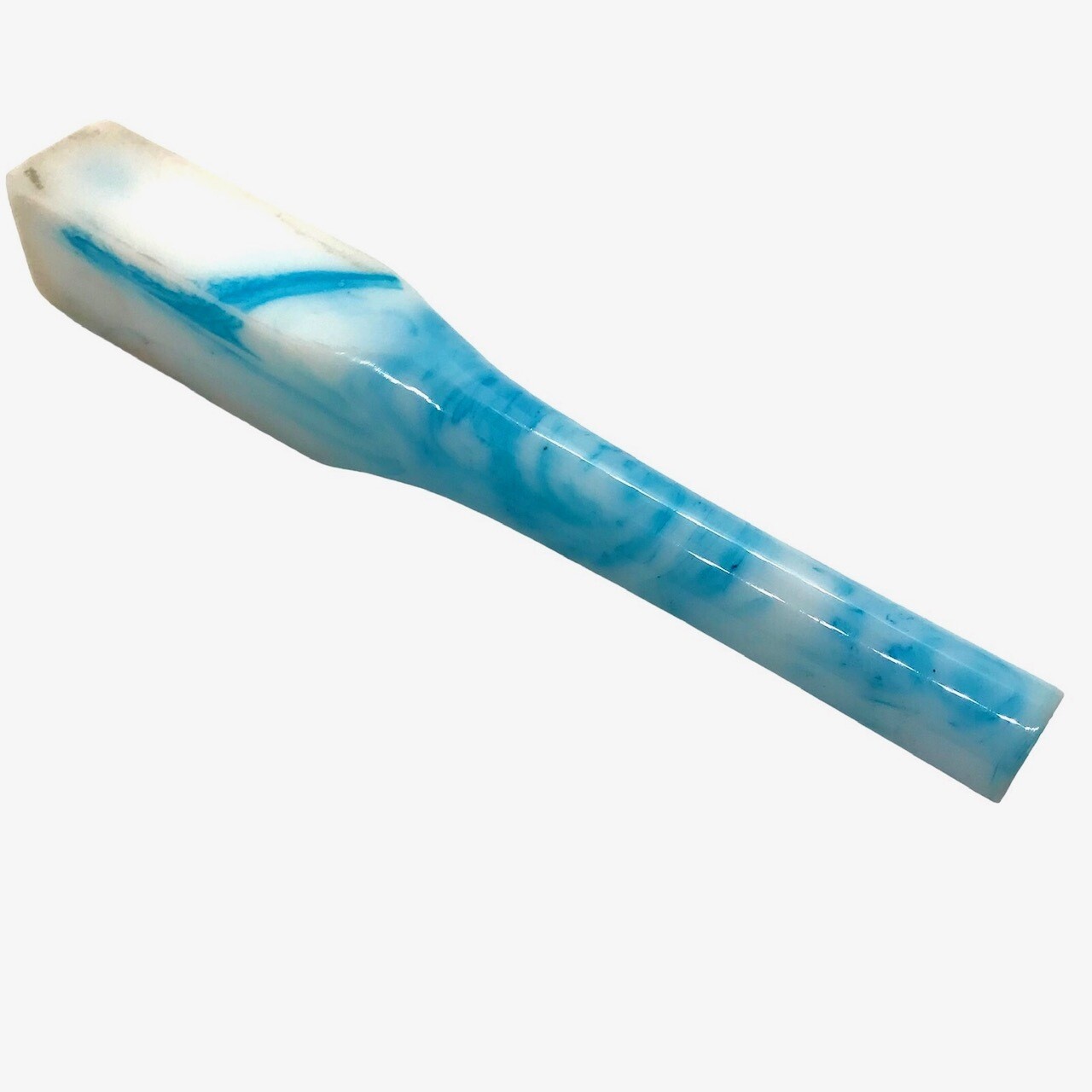 Sky Blue and White Polyester Resin Pen Blank