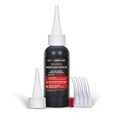 Starbond Black Medium Thick 2oz CA Super Glue KBL-500