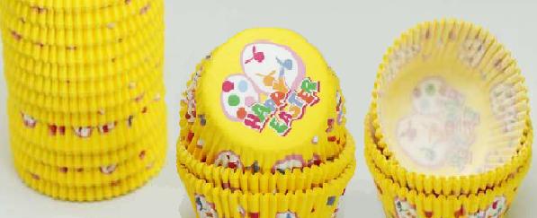 50 x Easter Rabbit Yellow Cup Cases
