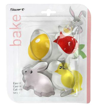 4 x Easter Metal Cookie / Pastry Cutter Shapes