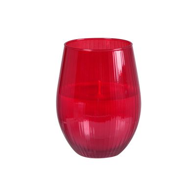 Kaars in glas - Ritz Rood