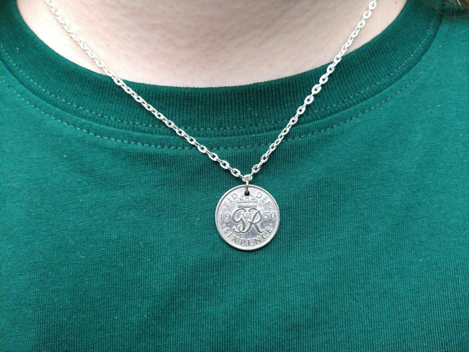 1950 Sixpence necklace