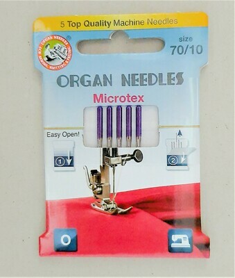 ORGAN Microtex Nadeln, Stärke 70 - Flachkolben 