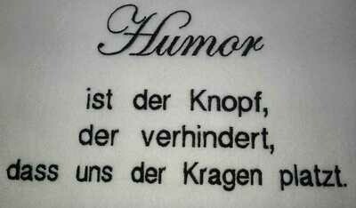 Stickdatei Spruch "Humor" 16x26