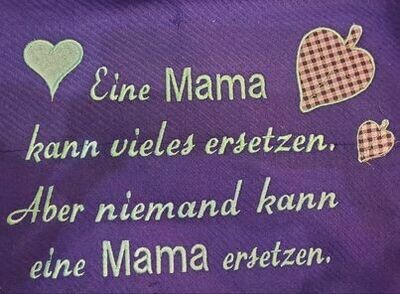 Stickdatei Spruch "Mama" 16x26