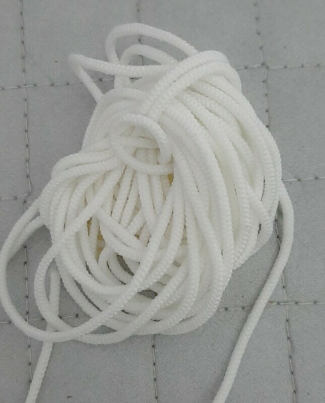 Kordel, 4 mm, weiß *