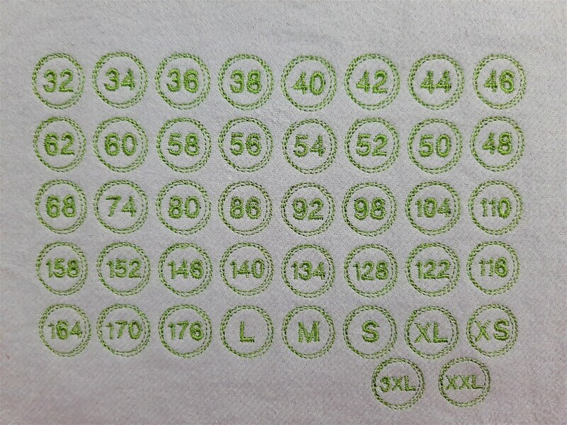 Größenlabel Doodle 6x2