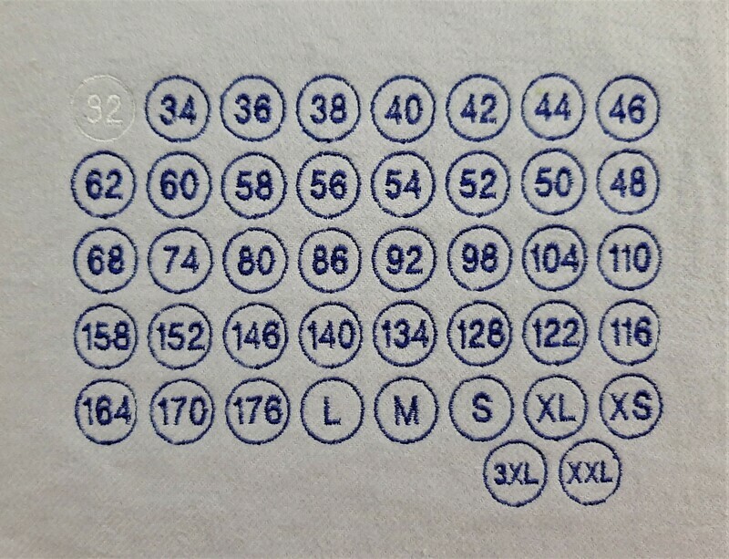 Größenlabel Kreis 6x2