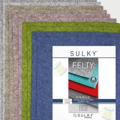 Sulky Felty, waschbarer Filz, 1,5 mm a 10 Bögen - farbig marmoriert*