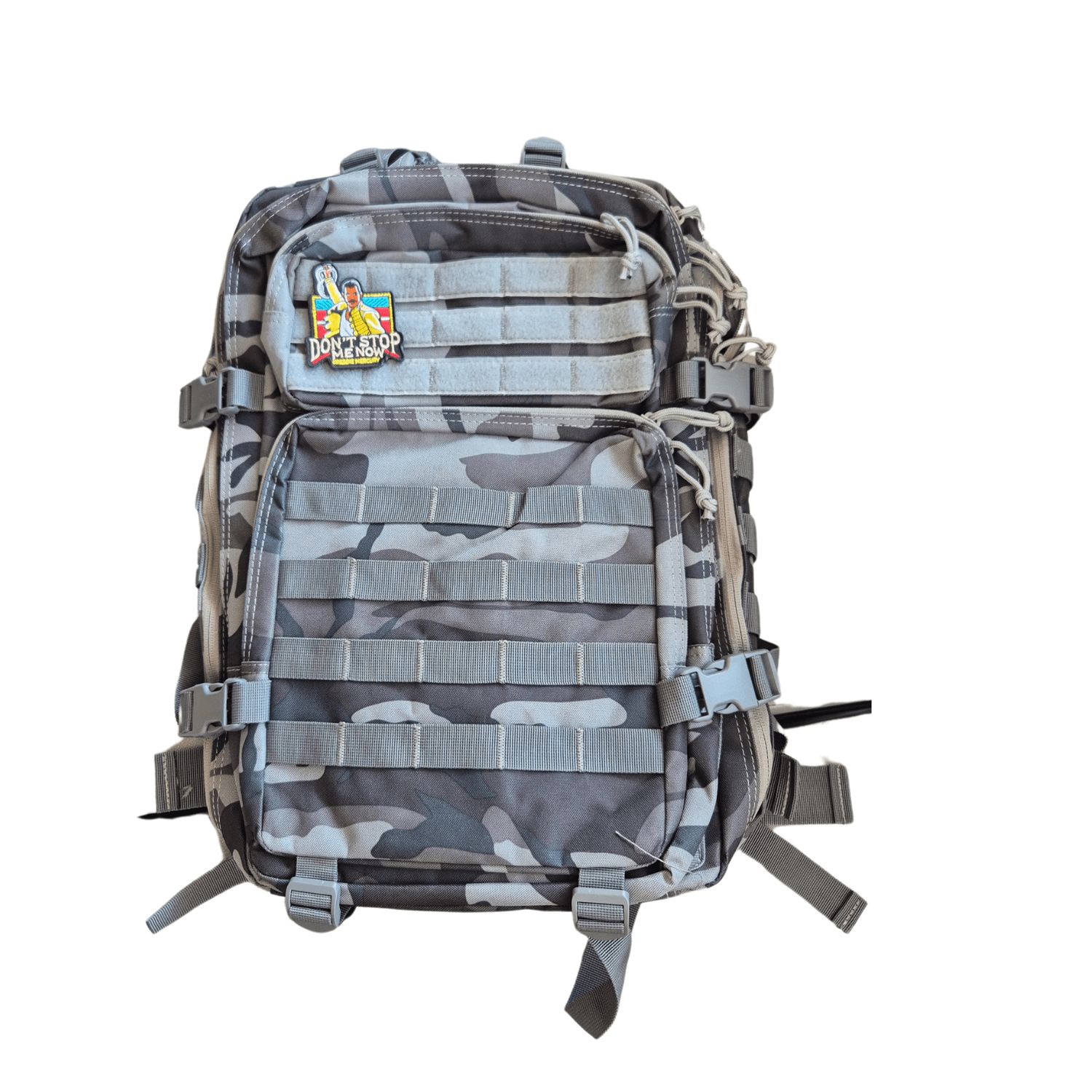 Mochila de camuflaje gris + Parche Fenix