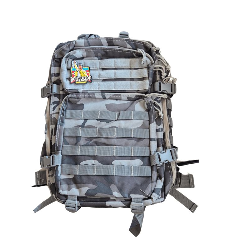 Mochila de camuflaje gris + Parche Fenix