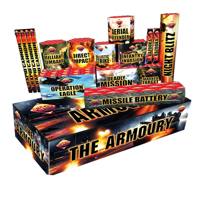 THE ARMOURY CRATE (34 FIREWORKS)