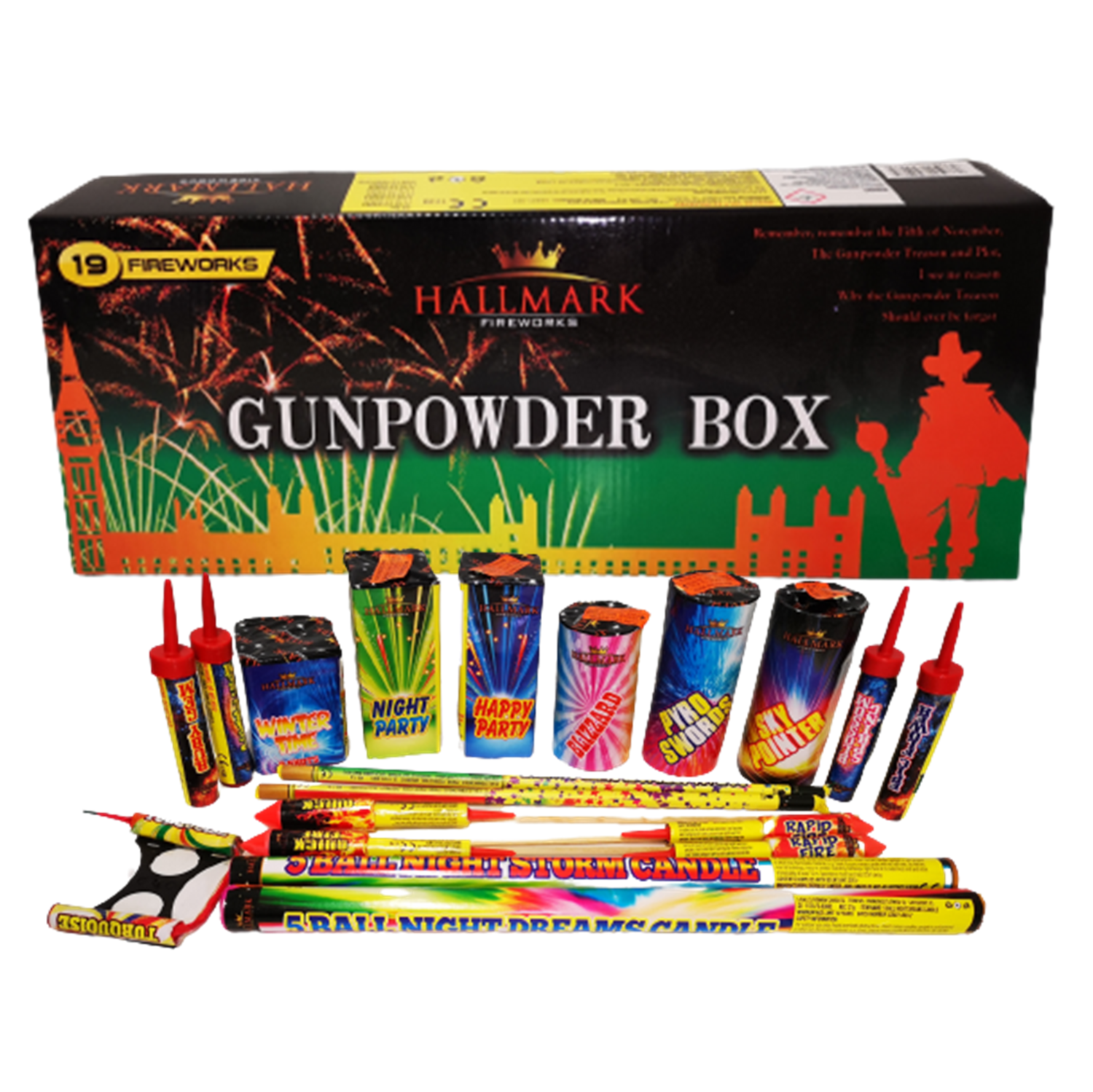 GUNPOWDER BOX (19 FIREWORKS)