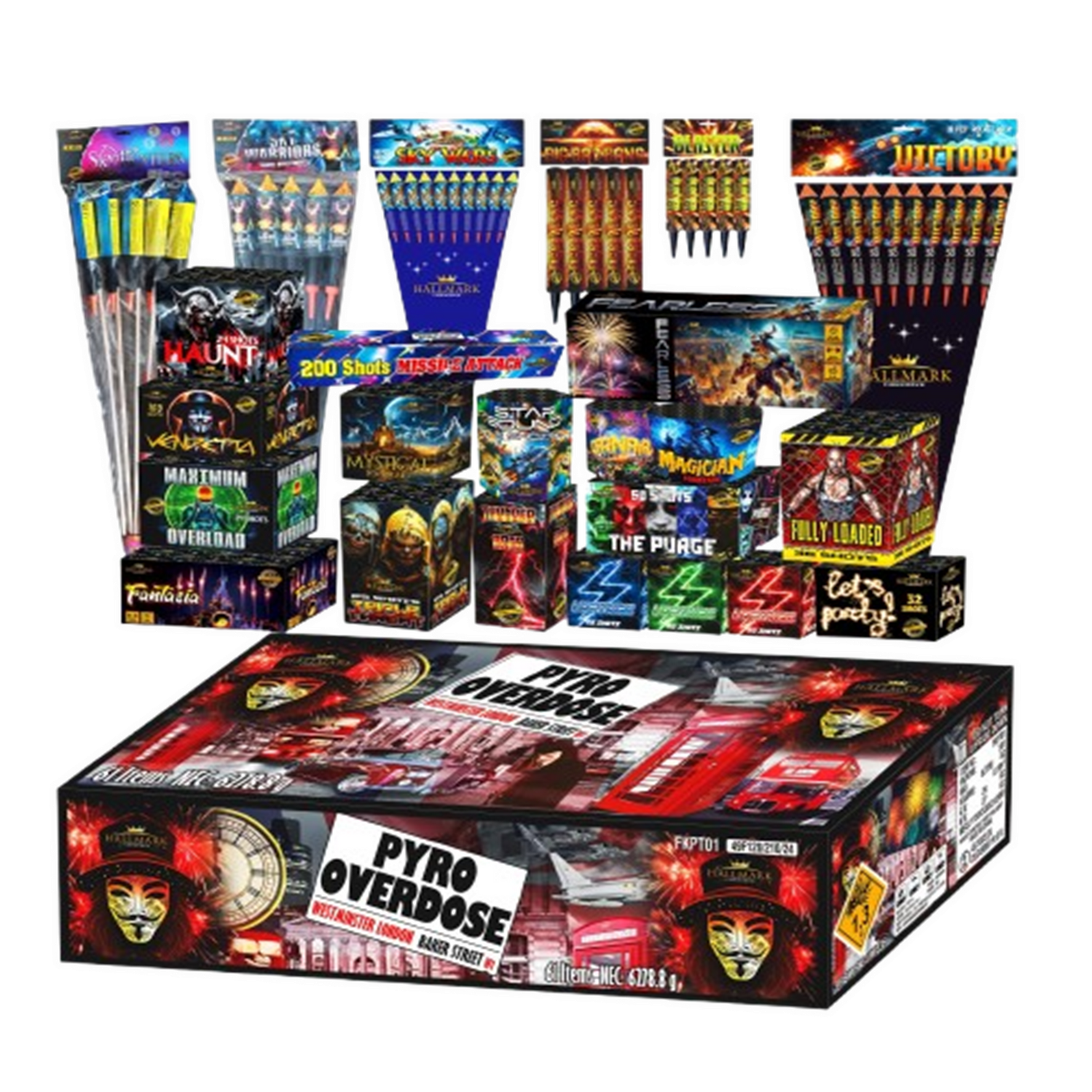 PYRO OVERDOSE (61 FIREWORKS)