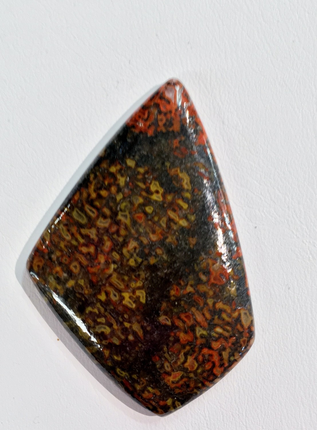 Beautiful red &amp; yellow gem bone cab