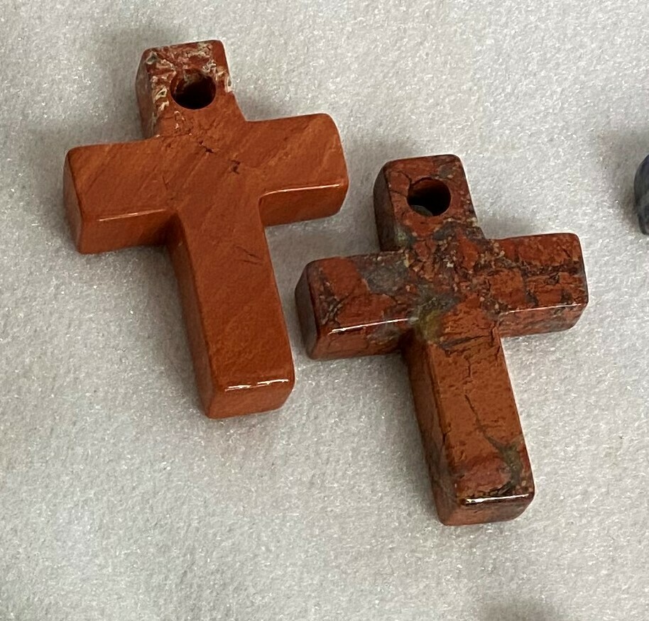 Red jasper gemstone crosses