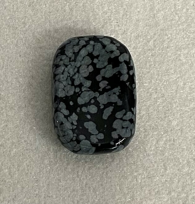 SnowFlake Obsidian Worry Stone