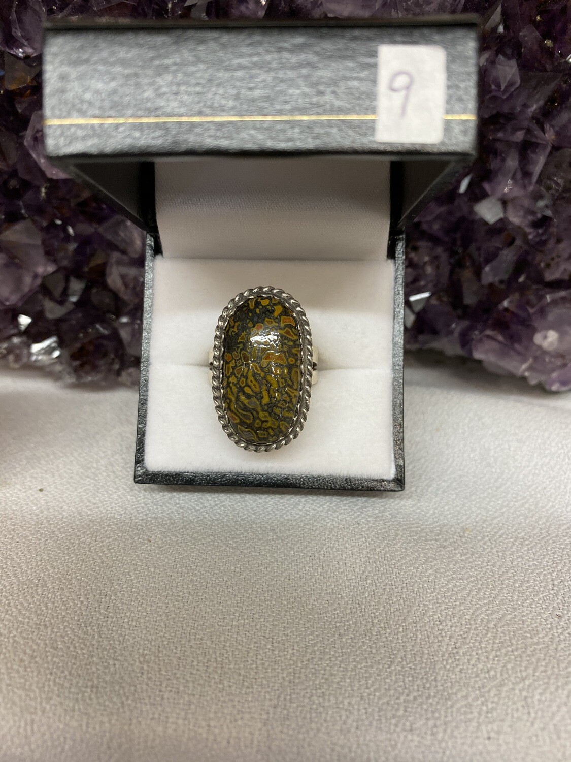 Amazing multi-color Dinosaur Bone Ring