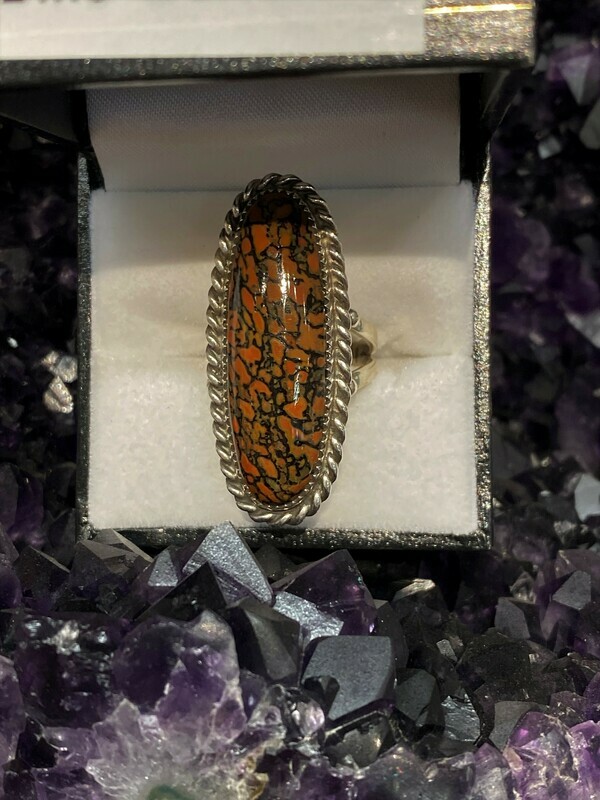 Amazing multi-color Dinosaur Bone Ring