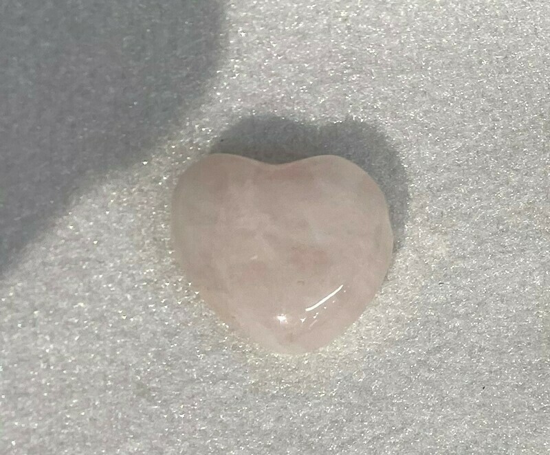 Rose Quartz Drilled heart