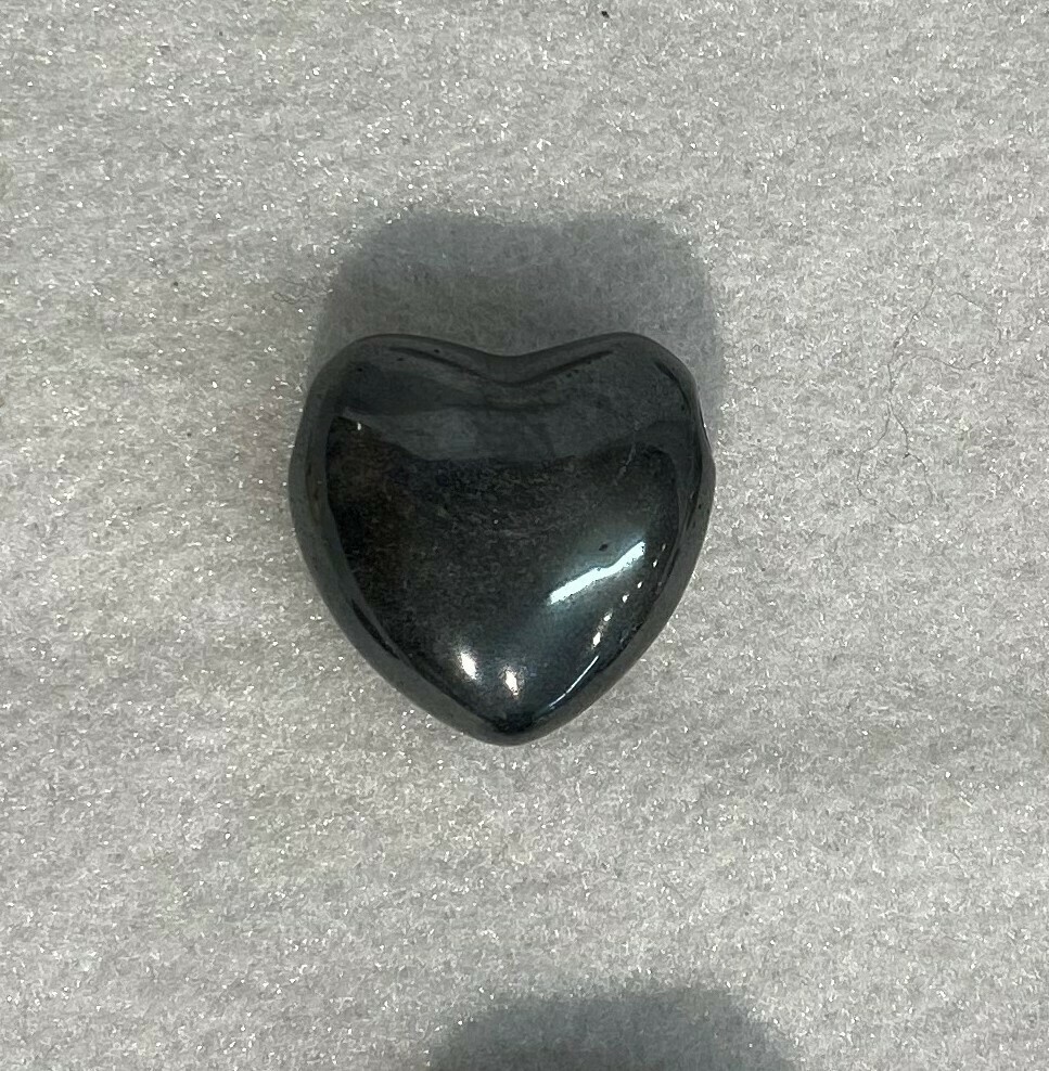 Hematite Drilled Heart