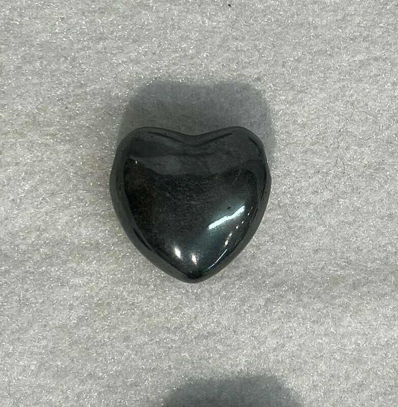 Hematite Drilled Heart