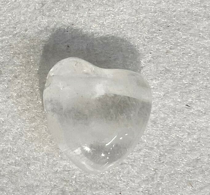 Clear Quartz Drilled Heart