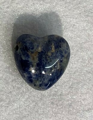 Blue Sodalite drilled heart