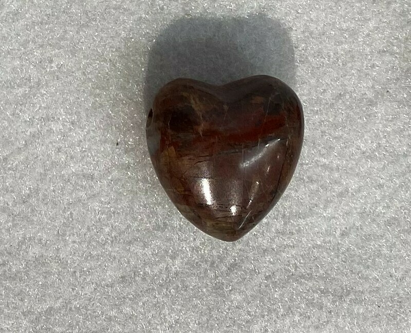 Red Jasper drilled heart