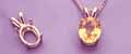 Sterling silver oval cast wire pendant - 25 x 18 mm