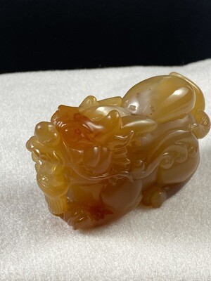 Carved Carnelian Foo Dog