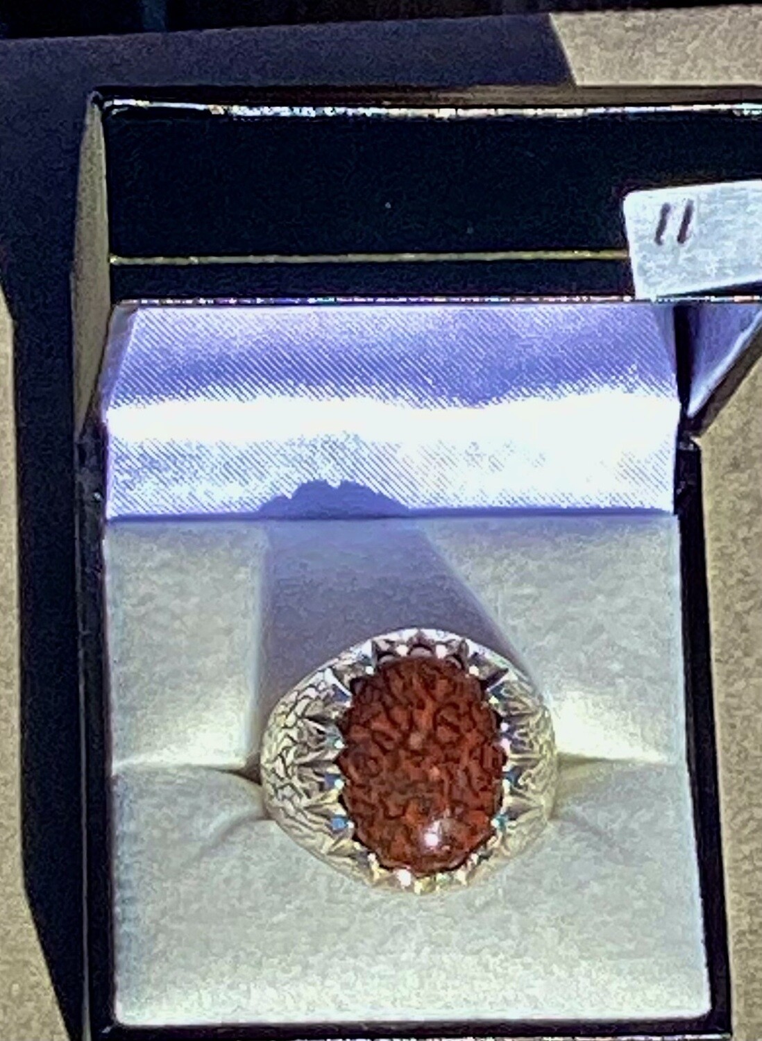 Red gem bone ring