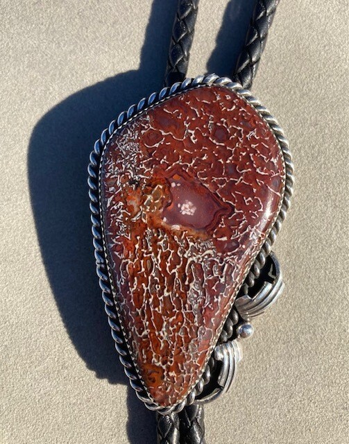Amazing Red gem bone bola