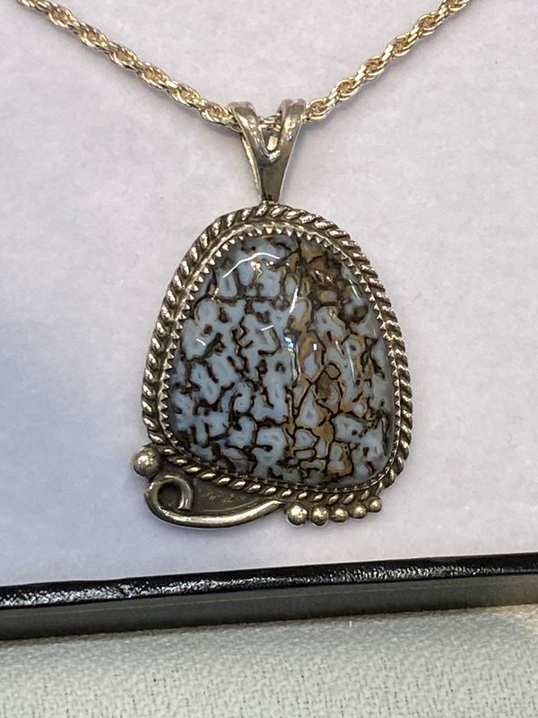 Beautiful multi color gem bone pendant