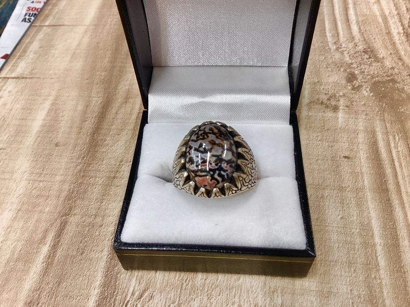 Unique gem Dino bone ring Unique gem Dino bone ring