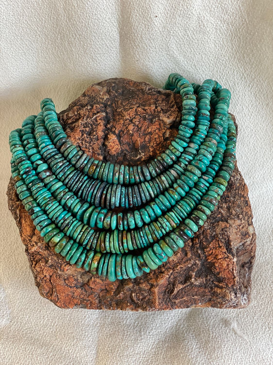 Beautiful graduated strands of Kingman Turquoise