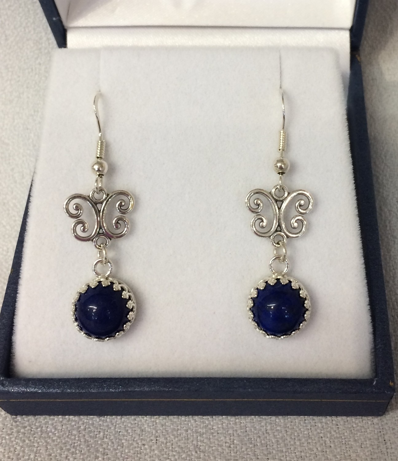Lapis Lazuli sterling silver earrings