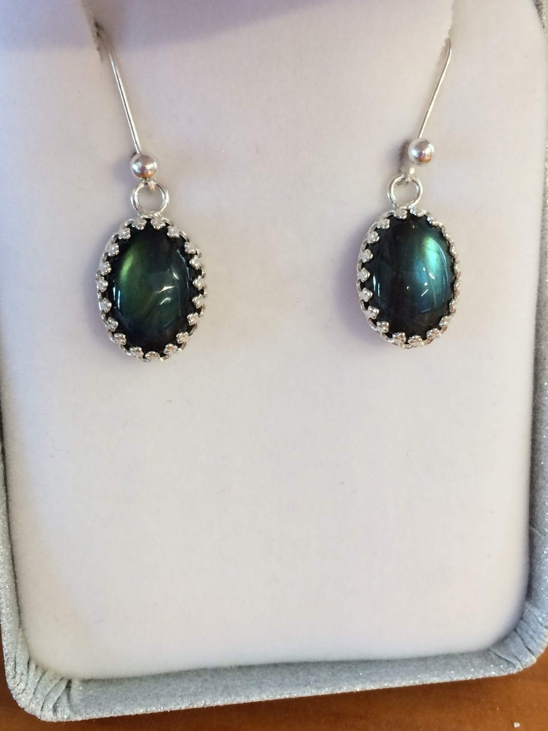 SOLD Beautiful Labradorite and sterling earrings!!