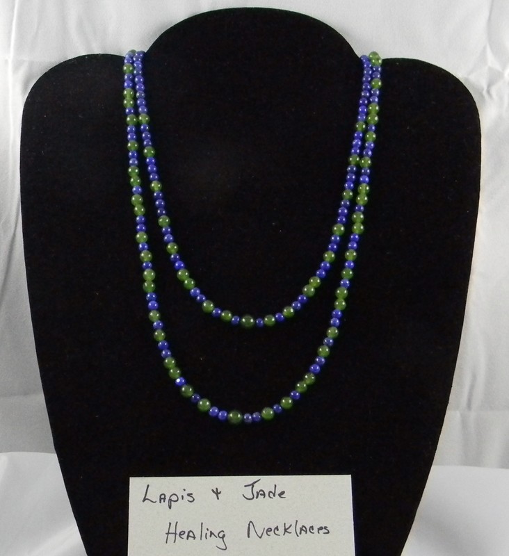 Jade and lapis healing necklaces