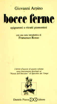 BOCCE FERME Epigrammi e ritratti piemontesi BOCCE FERME Epigrammi e ritratti piemontesi