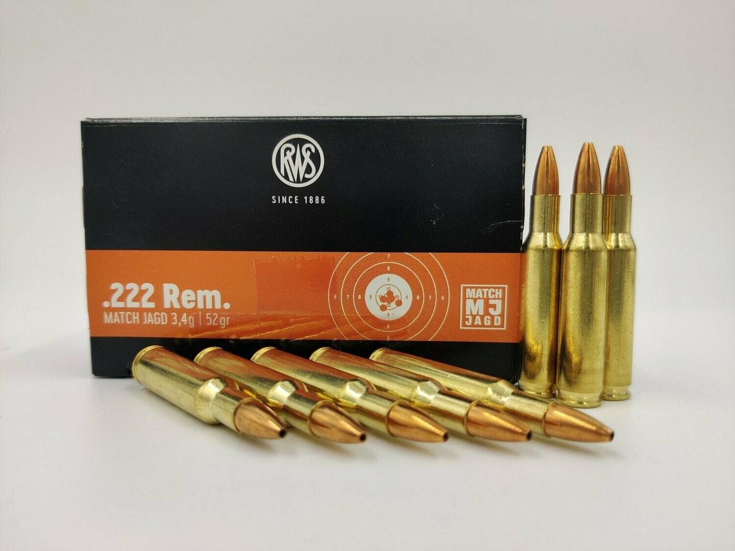 RWS .222 Rem Match Jagd 52gr/3,4g