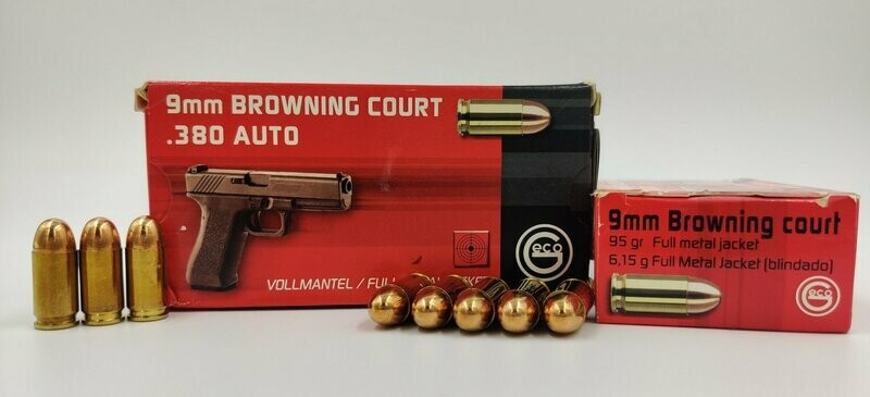 Geco 9mm Browning Court (380 Auto) FMJ 6,15g/95gr