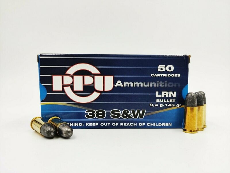 PPU 38 S&W LRN 145gr