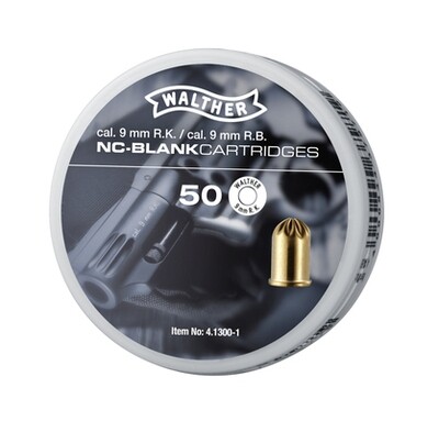 WALTHER NC-Blank Cartridges cal. 9mm R.K.