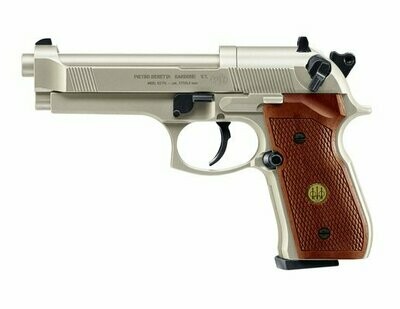 Beretta 92 FS Nickel/ Holz 4,5mm Diabolo