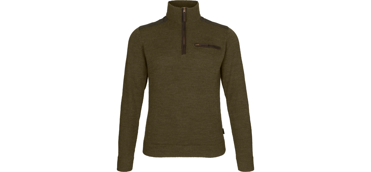 Seeland Buckthorn half zip sweater olive melange